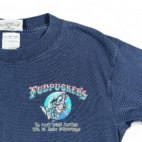 Vintage Fudpuckers Restaurant Shirt Adult SMALL Blue Destin Florida Bar Y2K