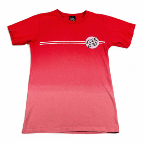 Santa Cruz Shirt Adult SMALL Red Pink Two Tone Skateboards Logo Skater