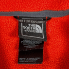 North Face Jacket Adult MEDIUM Orange Gray Fleece Colorblock Hiking Outdoor