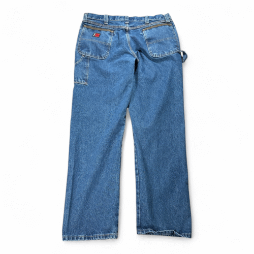 Wrangler Jeans Mens 38x34 Blue Riggs Workwear Dark Wash Carpenter 