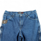 Wrangler Jeans Mens 38x34 Blue Riggs Workwear Dark Wash Carpenter 