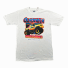 Vintage Monster Truck Shirt Adult SMALL White Quadzilla Roger Gruger 4x4 Y2K