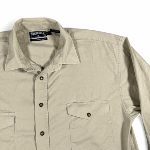 Panhandle Slim Shirt Adult MEDIUM Brown Western Cowboy Stone Pearl Snap
