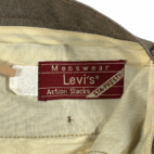 Vintage Levis Pants Mens 36x33 Brown Dress Action Slacks Disco Creased Talon 70s