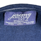 Jeremy Argyle Sweater Adult LARGE Blue NYC Merino Wool Knit V Neck Pullover Y2K