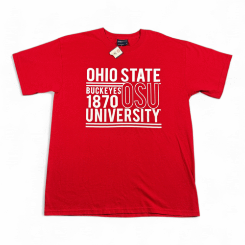 Ohio State Shirt Adult LARGE Red Buckeyes MV Sport NCAA OSU University Tag