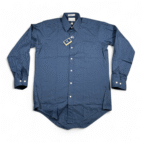 Vintage Arrow Dress Shirt Adult MEDIUM Blue Paddock Club Poplin Deadstock USA