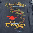 Vintage Deals Gap Shirt Adult MEDIUM Black Dragon Bikers Edge Motorcycle 90s