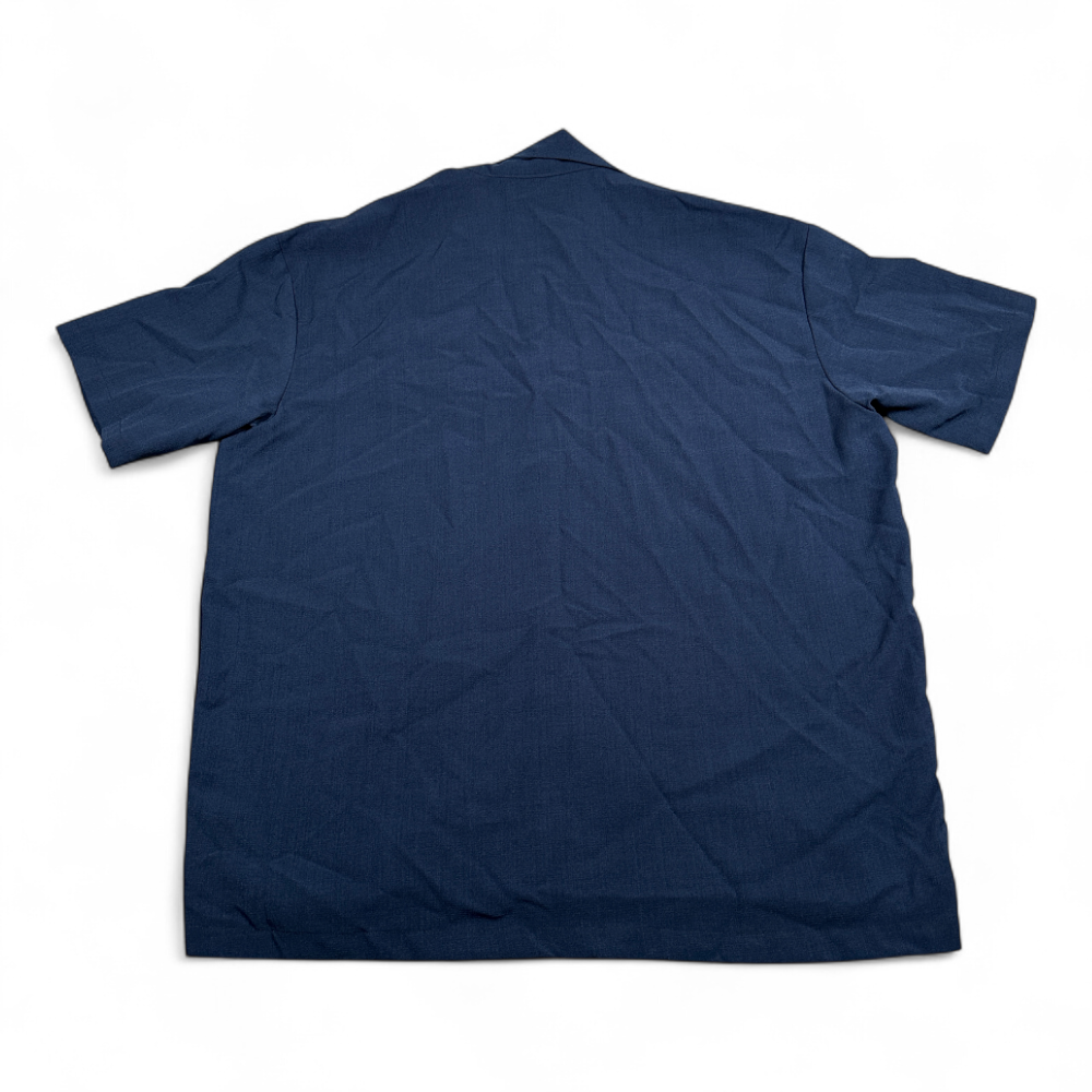 Vintage GE Aerospace Shirt Adult LARGE Blue White Camp Colorblock Steady USA 90s