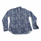 Bonobos Shirt Adult MEDIUM Blue Irish Linen Bandana Geometric Button Down