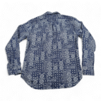 Bonobos Shirt Adult MEDIUM Blue Irish Linen Bandana Geometric Button Down