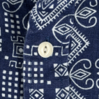 Bonobos Shirt Adult MEDIUM Blue Irish Linen Bandana Geometric Button Down