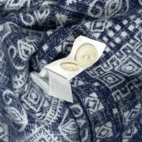 Bonobos Shirt Adult MEDIUM Blue Irish Linen Bandana Geometric Button Down