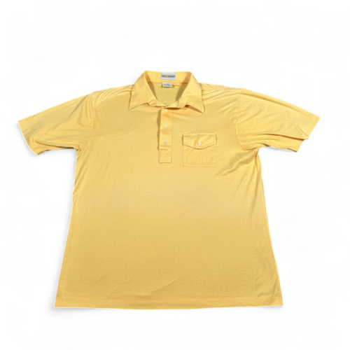 Vintage Jack Nicklaus Polo Shirt Adult MEDIUM Yellow Golf Golden Bear Preppy 80s