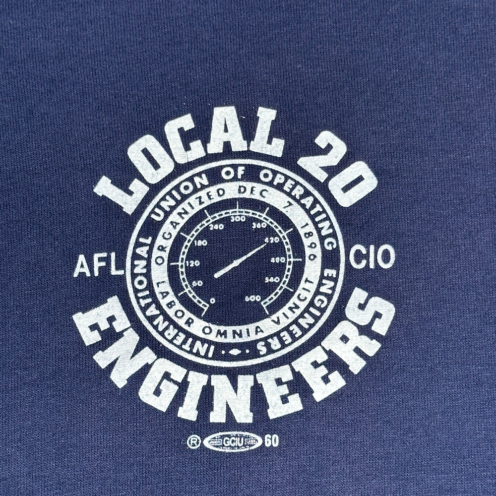 Vintage Union Shirt Adult MEDIUM Blue Engineers Local 20 AFI CIO USA Made 80s-2 Vintage Union Shirt Adult MEDIUM Blue Engineers Local 20 AFI CIO USA Made 80s