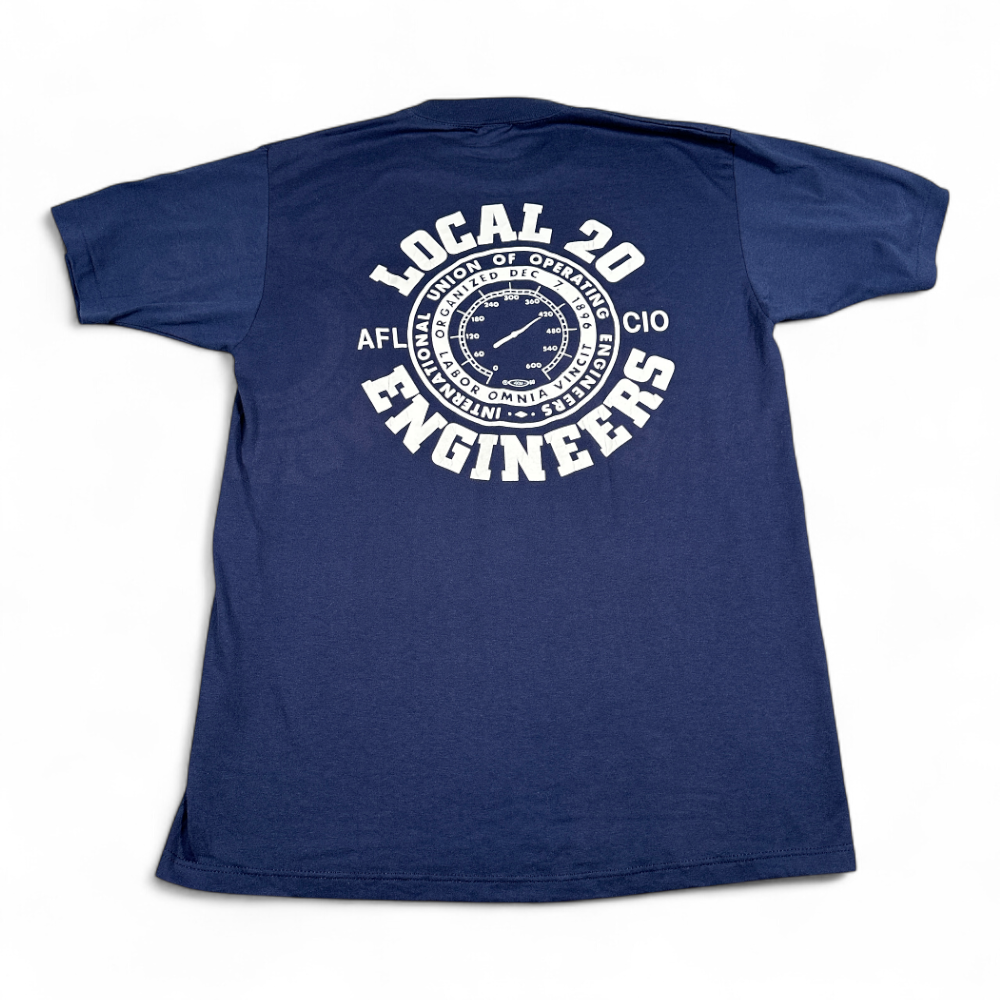 Vintage Union Shirt Adult MEDIUM Blue Engineers Local 20 AFI CIO USA Made 80s-3 Vintage Union Shirt Adult MEDIUM Blue Engineers Local 20 AFI CIO USA Made 80s