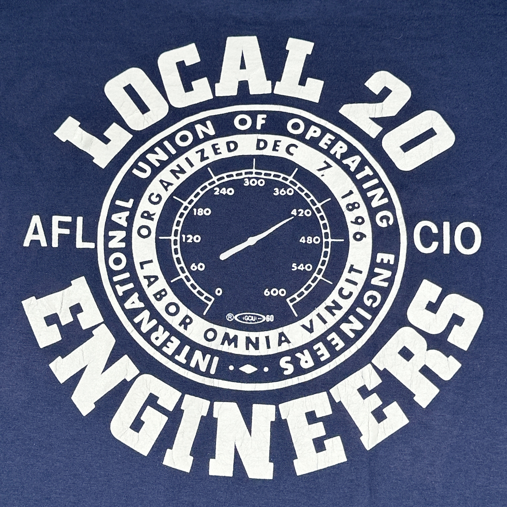 Vintage Union Shirt Adult MEDIUM Blue Engineers Local 20 AFI CIO USA Made 80s-4 Vintage Union Shirt Adult MEDIUM Blue Engineers Local 20 AFI CIO USA Made 80s