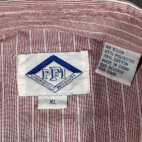 Vintage Western Shirt Adult EXTRA LARGE Red Candy Striped Pearl Snap Cowboy 90s
