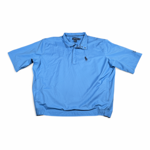 Vintage Polo Golf Ralph Lauren  Windbreaker Adult LARGE Blue Big Pony Pullover