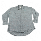 Vintage Ruddock Western Shirt Adult EXTRA LARGE Gray Houndstooth Glen Plaid 90s