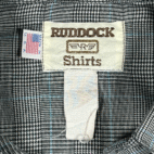 Vintage Ruddock Western Shirt Adult EXTRA LARGE Gray Houndstooth Glen Plaid 90s