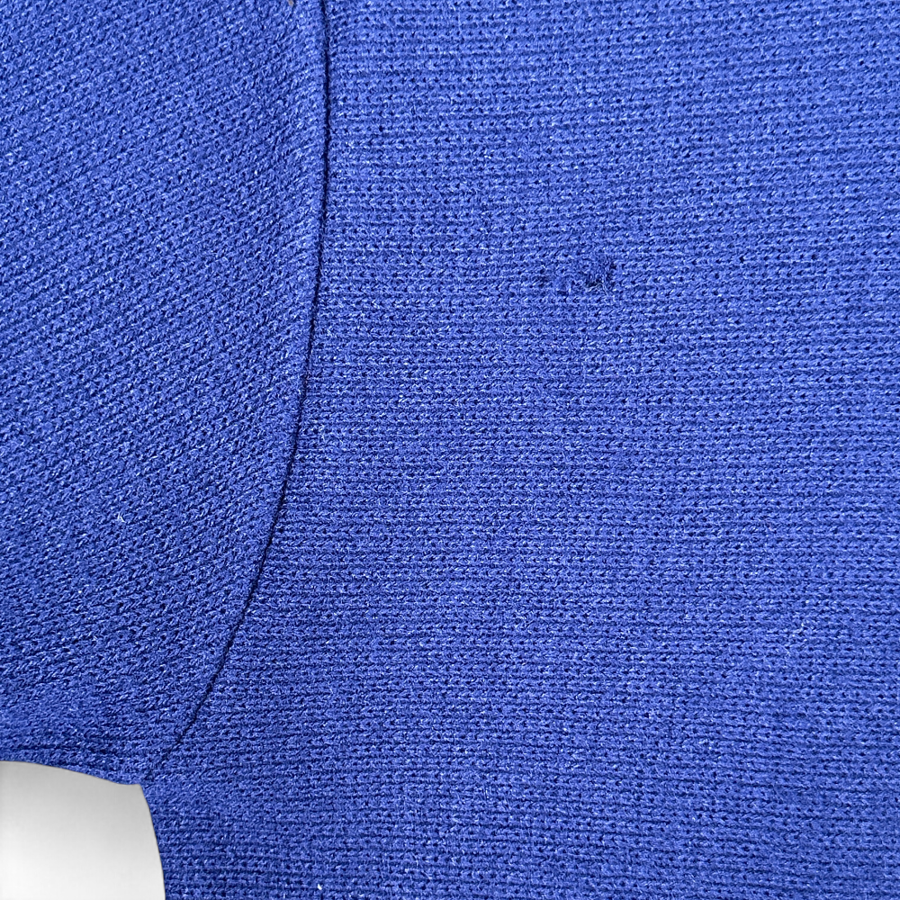 Vintage Mod Sweater Adult SMALL Blue Brown Colorblock Striped Deco Disco 70s-5 Vintage Mod Sweater Adult SMALL Blue Brown Colorblock Striped Deco Disco 70s