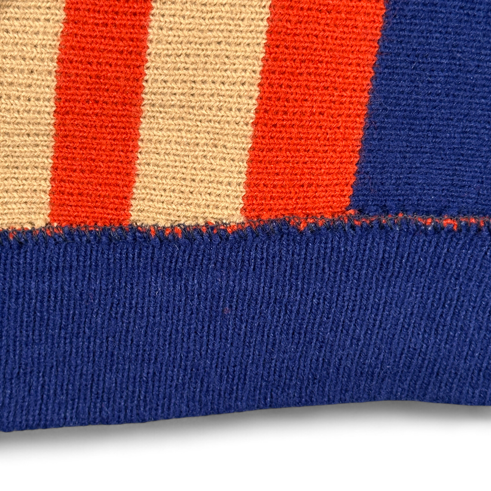 Vintage Mod Sweater Adult SMALL Blue Brown Colorblock Striped Deco Disco 70s-6 Vintage Mod Sweater Adult SMALL Blue Brown Colorblock Striped Deco Disco 70s