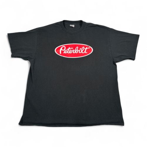 Vintage Peterbilt Shirt Adult 2XL XXL Black Red Logo Trucker Semi 90s