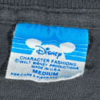 Vintage Mickey Mouse Shirt Adult MEDIUM Black Disney Character Fashions USA 80s