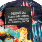 Guinness Hawaiian Shirt Adult MEDIUM Blue Toucan Floral Hibiscus Beer Camp