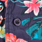 Guinness Hawaiian Shirt Adult MEDIUM Blue Toucan Floral Hibiscus Beer Camp