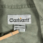 Carhartt Shirt Adult MEDIUM Green Ripstop Cotton Military Workwear Y2K