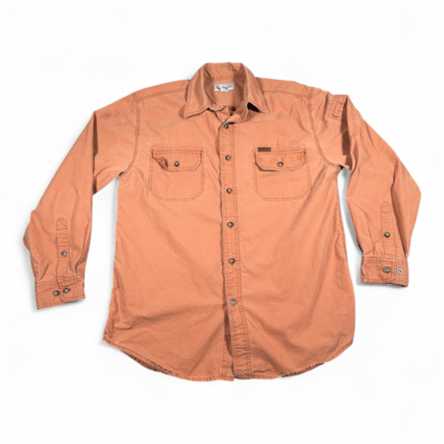 Carhartt Shirt Adult MEDIUM Orange Ripstop Cotton Workwear Utility Y2K