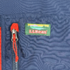 LL Bean Vest Adult MEDIUM Orange Blue Colorblock Mountain Classic Zip Outdoor