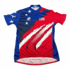 Vintage Performance Cycling Jersey Adult EXTRA LARGE Red White Blue USA 90s