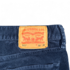 Levis 511 Pants Mens 32x30 Blue Corduroy Slim Straight Leg Stretch