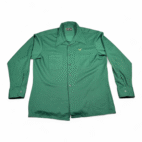 Vintage Towncraft Shirt Adult LARGE Green JC Penney Disco Textured Knit 70s