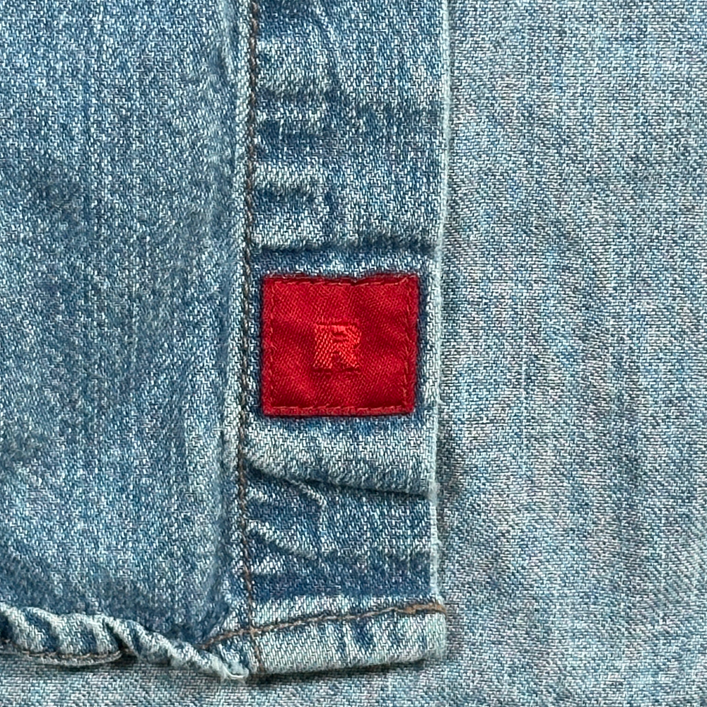 Vintage Levis Shirt Adult LARGE Light Wash Denim Jean Chambray Red Tab 90s-7 Vintage Levis Shirt Adult LARGE Light Wash Denim Jean Chambray Red Tab 90s