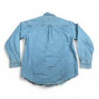 Vintage Ford Trucks Shirt Adult LARGE Light Wash Denim Workwear Mechanic 90s