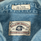 Vintage Ford Trucks Shirt Adult LARGE Light Wash Denim Workwear Mechanic 90s