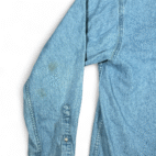 Vintage Ford Trucks Shirt Adult LARGE Light Wash Denim Workwear Mechanic 90s