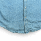 Vintage Ford Trucks Shirt Adult LARGE Light Wash Denim Workwear Mechanic 90s