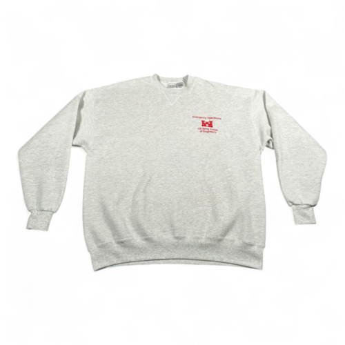 Vintage Army Corps Engineers Sweater Adult EXTRA LARGE Gray Sweatshirt USA 90s
