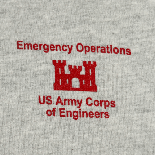 Vintage Army Corps Engineers Sweater Adult EXTRA LARGE Gray Sweatshirt USA 90s
