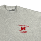 Vintage Army Corps Engineers Sweater Adult EXTRA LARGE Gray Sweatshirt USA 90s