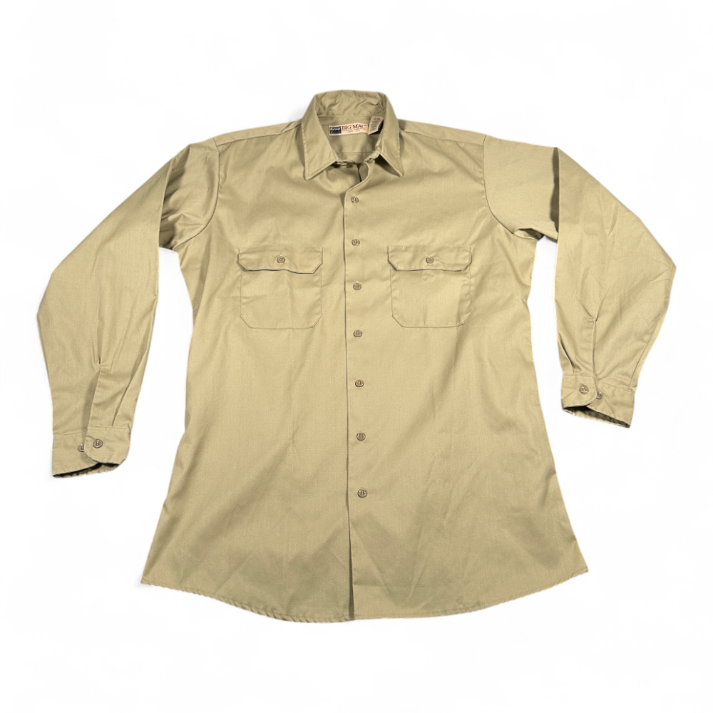 Vintage Big Mac Shirt Adult LARGE Brown JC Penney Workwear Uniform Prison USA 90s-1 Vintage Big Mac Shirt Adult LARGE Brown JC Penney Workwear Uniform Prison USA 90s