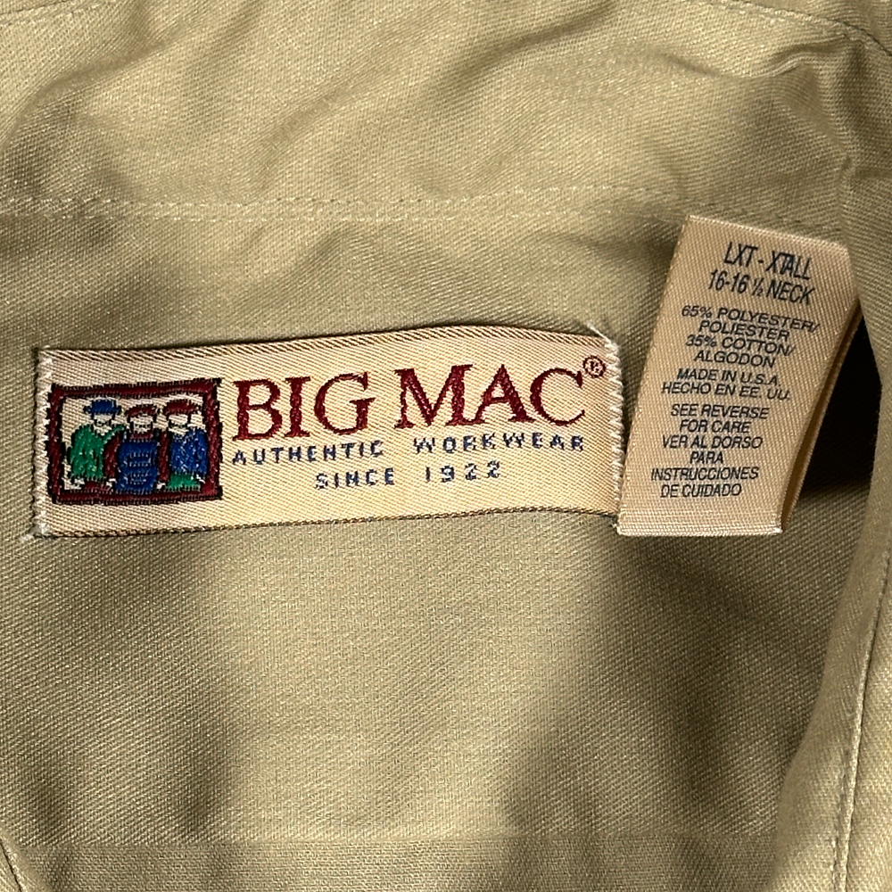 Vintage Big Mac Shirt Adult LARGE Brown JC Penney Workwear Uniform Prison USA 90s-4 Vintage Big Mac Shirt Adult LARGE Brown JC Penney Workwear Uniform Prison USA 90s