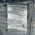 Carhartt Jeans Mens 36x30 Blue Denim Distressed Traditional Fit Workwear B18 DST
