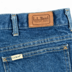 Vintage LL Bean Jeans Mens 38x32 Blue Denim Dark Wash Straight Union USA 80s
