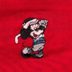 Vintage Mickey Mouse Polo Shirt Adult SMALL Red Golf Preppy Crest Jasper USA 80s